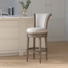 Load image into Gallery viewer, Swivel Barstool With High-Back
