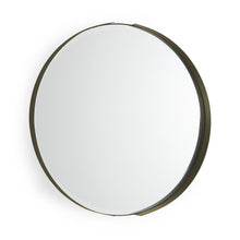 Load image into Gallery viewer, 24" Metal Round Framed Accent Mirror - Gold