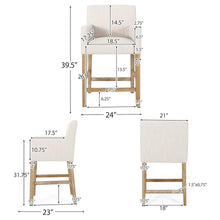 Load image into Gallery viewer, Serenitia - Upholstered Counter Chair With Straight Arm