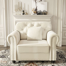 Load image into Gallery viewer, Upholstered Sofa With Nailhead Trim And Rolled Armrests
