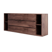 Load image into Gallery viewer, Wood Six Drawer, Double Dresser - Walnut