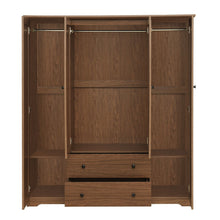 Load image into Gallery viewer, 4 Door Wardrobe Armoire With 2 Drawers