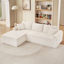 Load image into Gallery viewer, Modular Sectional With Arched Armrests, Includes 3 Back Cushions & 2 Throw Pillows