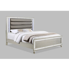 Load image into Gallery viewer, Modern Panel Bed Wit Tufted Design And Integrated LED Lighting