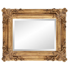 Load image into Gallery viewer, 23" Antiqued Ornate Scroll Framed Accent Mirror - Gold