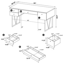 Load image into Gallery viewer, Sonoma - 4 Drawer Writing Desk
