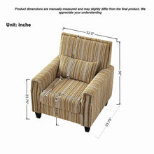 Load image into Gallery viewer, Accent Chair With Arms, Comfy Armchair For Living Room - Yellow