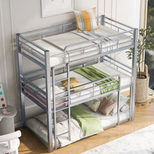 Load image into Gallery viewer, Triple Bunk Bed With Sturdy Construction And Space Saving Design