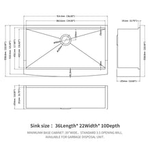 Load image into Gallery viewer, Classic Ceramic Farmhouse Sink Workstation Single Bowl With Durable Finish