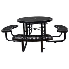 Load image into Gallery viewer, Round Outdoor Steel Picnic Table With Umbrella Pole