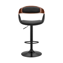 Load image into Gallery viewer, Iron Swivel Low Back Adjustable Height Bar Chair - Black