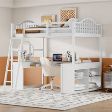 Load image into Gallery viewer, Loft Bed With Drawers, Cabinet, Shelves With Desk