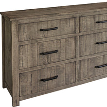 Load image into Gallery viewer, Solid Wood Six Drawer, Double Dresser - Brown