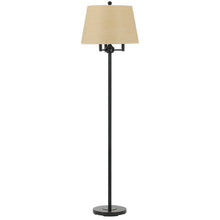 Load image into Gallery viewer, 62" Four Light Traditional Shaped Floor Lamp With Beige Square Shade - Bronze