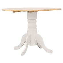 Load image into Gallery viewer, Round Dining Table With Drop Leaf Pedestal Base, Expandable Top - Natural