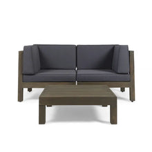 Load image into Gallery viewer, Brava - X Back 2 Seater Sectional Loveseat With Coffee Table