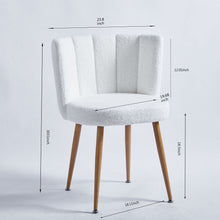 Load image into Gallery viewer, Modern Dining Chair (Set of 2) With Iron Tube Wood Color Legs, Shorthair Cushions And Comfortable Backrest, Suitable For Dining Room, Living Room, Cafe, Simple Structure