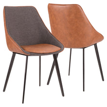 Load image into Gallery viewer, Marche - Contemporary Two Tone Chair (Set of 2) - Brown / Gray
