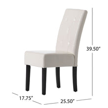 Load image into Gallery viewer, Carter - 5 Tuft Dining Chair With Button Tufted Backrest And Espresso Legs - Ivory