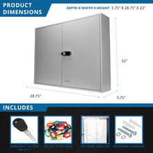 Load image into Gallery viewer, 400 Keys Adjustable Key Lock Box With Digital Lock - Gray