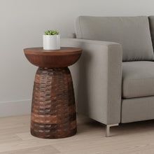Load image into Gallery viewer, 18" Wood Round End Table - Brown