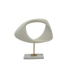 Load image into Gallery viewer, Marble Tabletop Sculpture (574065) - White / Gold