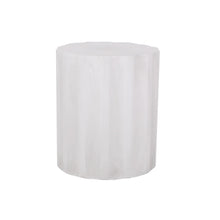 Load image into Gallery viewer, Outdoor End Table With Soft Wave Edge - Antique White