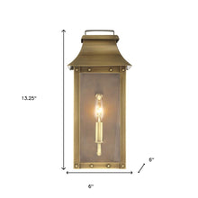 Load image into Gallery viewer, Manchester 1-Light Aged Pocket Wall Light - Brass