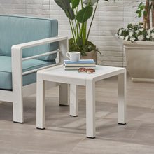 Load image into Gallery viewer, Cape Coral - Contemporary Side Table With Frosted Glass Top