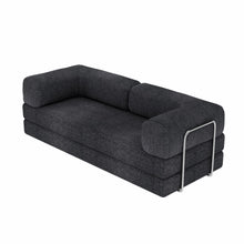 Load image into Gallery viewer, Chenille Convertible Futon Sleeper Sofa - Gray