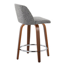Load image into Gallery viewer, Toriano - Mid Century Modern Fixed Height Counter Stool With Swivel With Round Footrest (Set of 2)