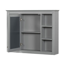 Load image into Gallery viewer, Wall Mounted Medicine Cabinet With Mirror, Storage Cabinet Featuring 6 Open Shelves And Adjustable Interior