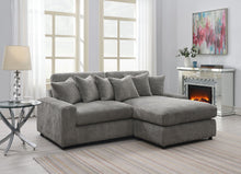 Load image into Gallery viewer, Tavia - Reversible Sectional Sofa With 6 Pillows - Gray