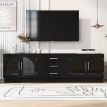 Load image into Gallery viewer, Modern Minimalist TV Stand, Entertainment Center Media Console Cabinet With Adjustable Shelves For Living Room