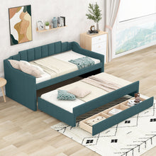 Load image into Gallery viewer, Upholstered Simple Design Daybed With Trundle And 3 Drawers