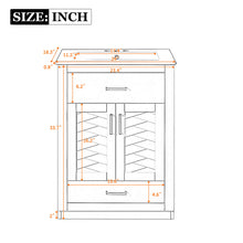 Load image into Gallery viewer, Modern Bathroom Vanity With Integrated Ceramic Sink, 2 Door Cabinet With Tip-Out Drawer