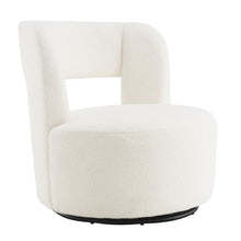 Load image into Gallery viewer, Swivel Comfy Round Barrel Chair With Soft Teddy Fabric For Living Room