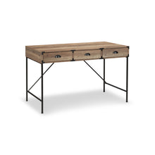 Load image into Gallery viewer, Wall Mounted H-Shape Writing Desk With Three Drawers (565429) - Oak