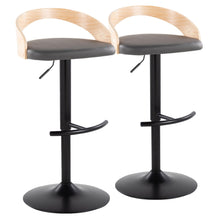 Load image into Gallery viewer, Grotto - Contemporary Adjustable Barstool With Swivel & Rounded T Footrest (Set of 2)