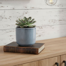 Load image into Gallery viewer, Crackle Mosaic Round Pot Planter (487387) - Gray