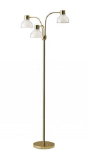 Load image into Gallery viewer, Three Light Tree Floor Lamp With Clear Bowl Shade - Gold