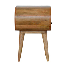 Load image into Gallery viewer, 21" Solid Wood Oval One Drawer Nightstand - Natural
