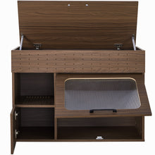 Load image into Gallery viewer, Furniture Style Multi Use Cat Litter Box House With Storage - Walnut