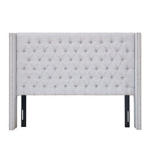 Load image into Gallery viewer, Transitional Upholstery Headboard With Tufted Buttons And Nailhead Trim
