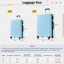 Load image into Gallery viewer, 2 Piece Luggage Set With Bags Expanable Spinner Wheels ABS Lightweight Suitcase With Tsa Lock 20" / 28"