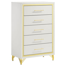 Load image into Gallery viewer, Chesney - 5 Drawer Chest With Trim - White