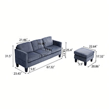Load image into Gallery viewer, L-Shaped Sectional Sofa With Padded Cashmere, Space Saving Design For Living Rooms & Apartments - Gray