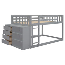 Load image into Gallery viewer, Bunk Bed With 4 Drawers And 3 Shelves