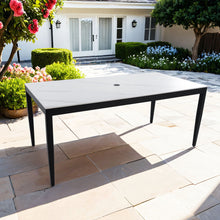 Load image into Gallery viewer, Outdoor Modern Patio Dining Table, Post Tapered Legs, Weatherproof & Rust Free