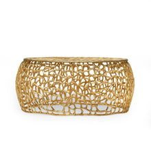 Load image into Gallery viewer, Modern Glam Mesh Coffee Table With Accents And - Gold